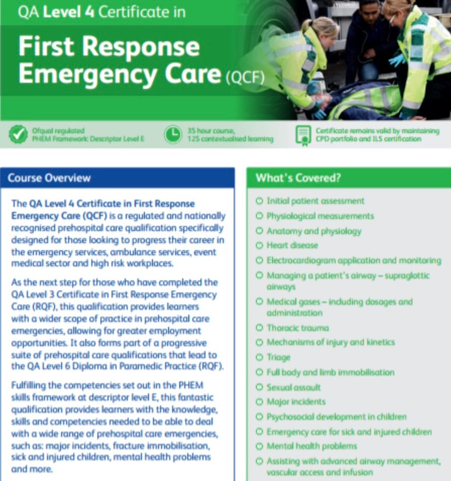 (QA Level 4) - First Response Emergency Care - FREC4